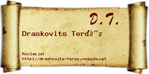 Draskovits Teréz névjegykártya