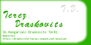 terez draskovits business card